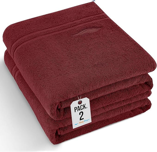 HolyDays® 2er Saunatuch Set (90 x 200 cm, Bordeaux)